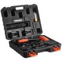 VEVOR stripgereedschapset, 15 t hydraulische stripgereedschapset, 12,7 tot 101,6 mm KO-gereedschapset, gatmaakgereedschap, KO-gereedschapset met 10 matrijzen voor metalen schakelkasten, schakelkasten