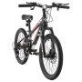 VEVOR Mountainbike 20 inch 21 versnellingen Carbonstaal Zwart voor recreatief fietsen en lichte offroad-tochten, 80 kg draagvermogen, bel, reflectoren en lichtbevestiging voor goede zichtbaarheid.