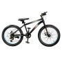 VEVOR Mountain Bike, 20 inch MTB Bicycle with 7 Speeds SHIMANO Twist Shifting, Comfort Saddle, Dual Disc Brakes, High Carbon Steel Frame, Fat Tire Sport Cycling Bicycle for Trail Snow