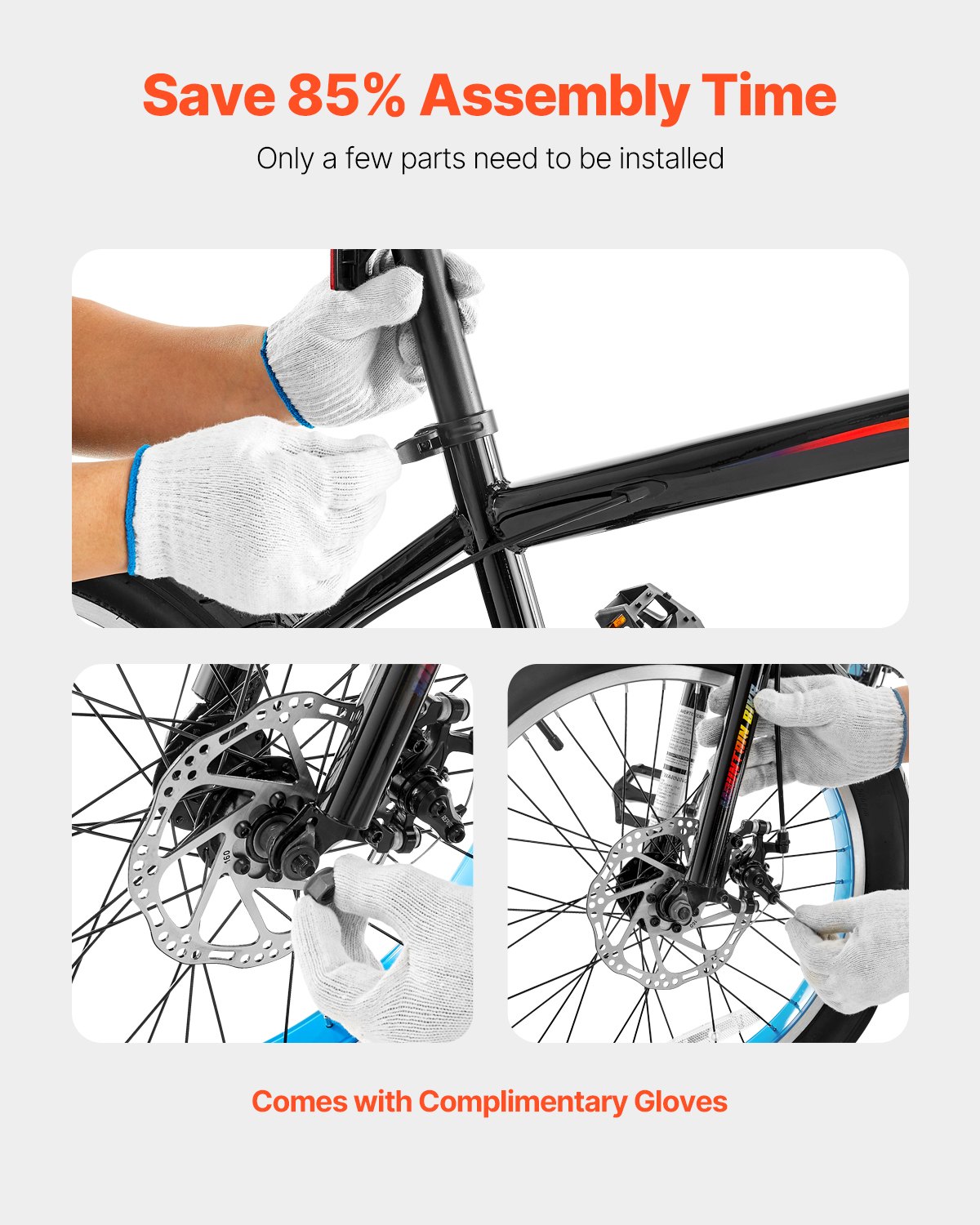 VEVOR Mountain Bike, 20 inch MTB Bicycle with 7 Speeds SHIMANO Twist Shifting, Comfort Saddle, Dual Disc Brakes, High Carbon Steel Frame, Fat Tire Sport Cycling Bicycle for Trail Snow