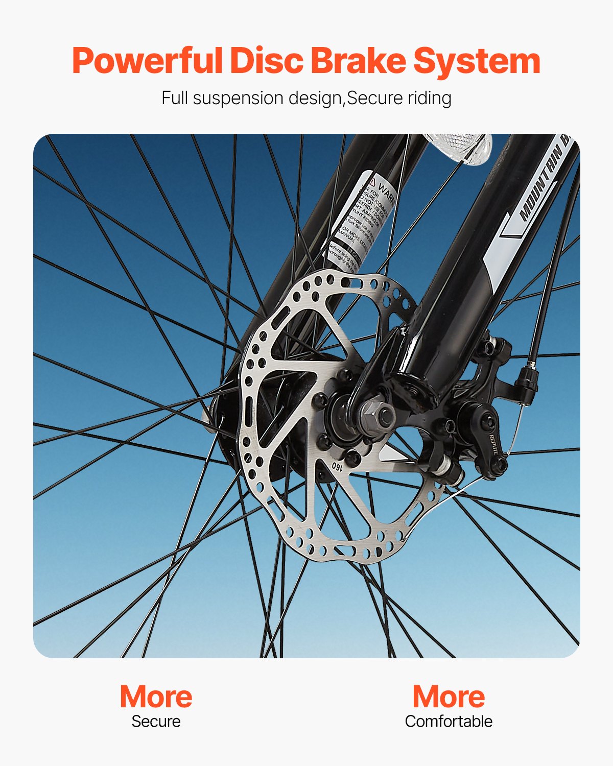 VEVOR Mountainbike MTB-fiets (29") met 21 versnellingen, comfortabel zadel, dubbele schijfremmen, aluminium frame, sportfiets voor mannen en vrouwen, trailsneeuw