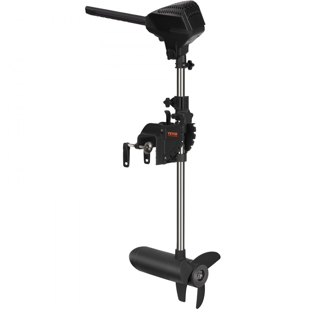 VEVOR elektromotor 24V vaarbewijsvrije bootmotor elektrische boot buitenboordmotor 39kg stuwkracht vooruit/achteruit selecteerbare elektromotor golflengte 86.4cm verstelbaar 10 LED displays
