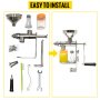 VEVOR Manual Oil Press Machine, Stainless Steel Oil Press Machine 11 cm Funnel Diameter, Oil Press with Hand Crank Nut and Seed Oil Press Machine with Semicircular Baffle Oil Press Machine
