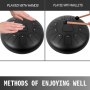 Stalen tongtrommel 11 noten 12 inch percussie zwart met transporttas muziekboek mallets