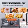 VEVOR Commercial Electric Deep Fryer, 24L Large Capacity Electric Countertop Fryer with Dual Removable Basket,  5000W Stainless Steel Dual Deep Fryer for Kitchen, Restaurant and Commercial Use, Silver
