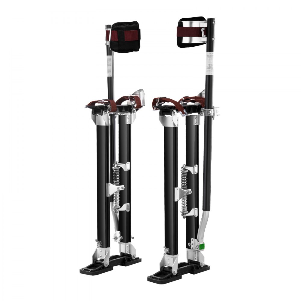 VEVOR Drywall Stilts, 24''-40'' Adjustable Aluminum Tool Stilts with Protective Knee Pads, Durable and Non-slip Work Stilts for Sheetrock Painting, Walking, Taping, Black