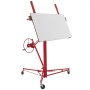 VEVOR Drywall Rolling Lifter Panel, 16ft Sheetrock Lift Drywall Lift, 150lb Weight Capacity Panel Hoist Jack Tool, Steel Material with Telescopic Arm & 3 Lockable Wheels, 48x192 in Plasterboard Size