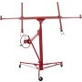 VEVOR Drywall Rolling Lifter Panel, 16ft Sheetrock Lift Drywall Lift, 150lb Weight Capacity Panel Hoist Jack Tool, Steel Material with Telescopic Arm & 3 Lockable Wheels, 48x192 in Plasterboard Size