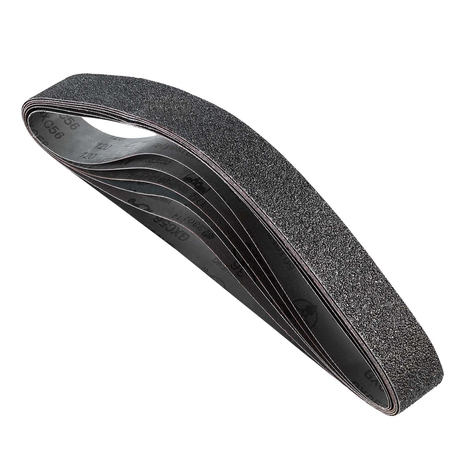 VEVOR schuurbanden, 50 x 1066 mm, 6 stuks (korrel 36/40/60/80/100/120), gemaakt van siliciumcarbide, bandschuurpapier, voor metaalbewerking, composietmaterialen en kunststofafwerking