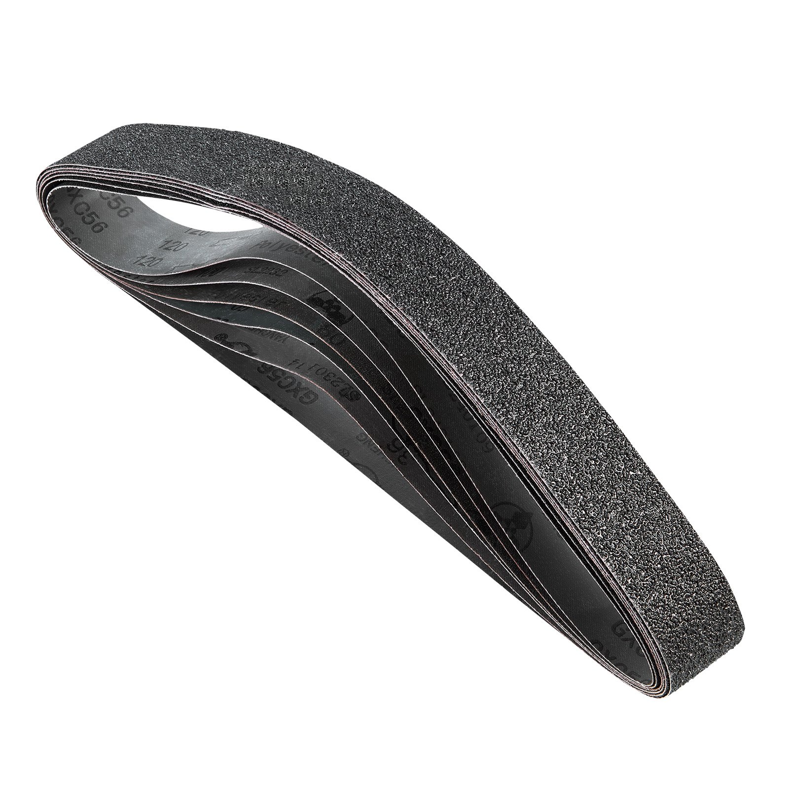 VEVOR schuurbanden, 50 x 1066 mm, 6 stuks (korrel 36/40/60/80/100/120), gemaakt van siliciumcarbide, bandschuurpapier, voor metaalbewerking, composietmaterialen en kunststofafwerking