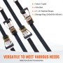 VEVOR Set of 4 Tie Down Straps 0.05 x 2.4 m Lashing Strap 5048 kg Ratchet Tie Down Strap Polyester Strap and Carbon Steel Hook Fastening Strap Ratchet Tie Down Strap Ideal for Motorcycles Bicycles Kayaks UTV Boats ATV