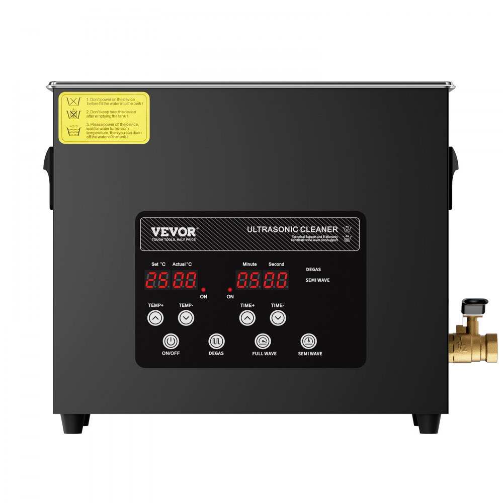 VEVOR Ultrasone reiniger 6L Reinigingsmachine met timerverwarming en mand 180W