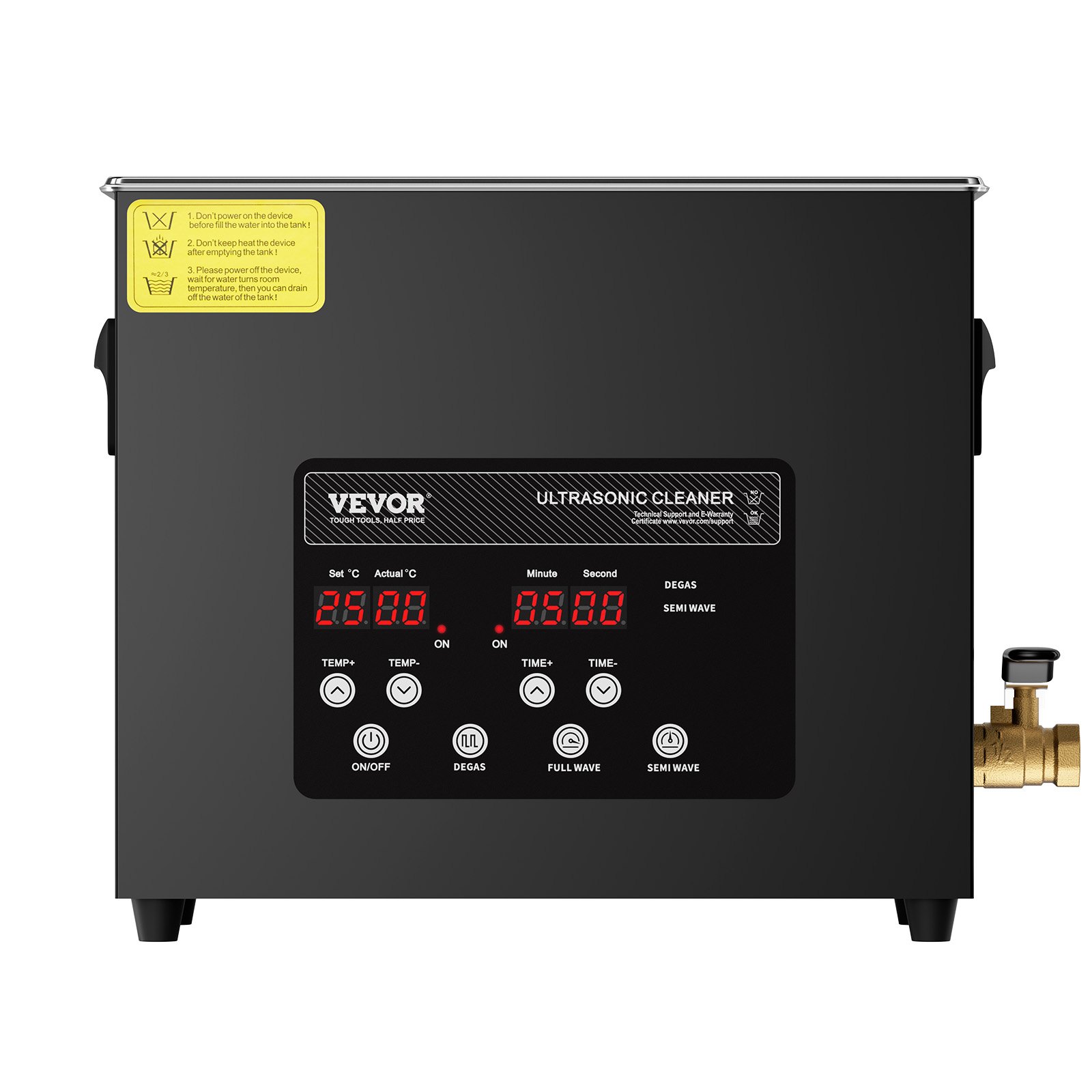 VEVOR Ultrasone reiniger 6L Reinigingsmachine met timerverwarming en mand 180W