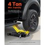 VEVOR Low Profile Floor Jack, 4 Ton (8818 lbs) Capacity, Steel Racing Floor Jack with Dual Pistons Quick Lift Pump, Hydraulic Trolley Car Lift for Sport Utility Vehicle, Lifting Range 3.9-21.5 Inches