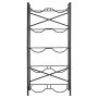 VEVOR Waterkanhouder, 5 lagen, dubbele rijen, voor 10 gallons (ca. 38 liter), waterkanrek, waterdispenserrek, waterflessenrek, watercontainerrek voor keuken, kantoor, woonkamer, zwart