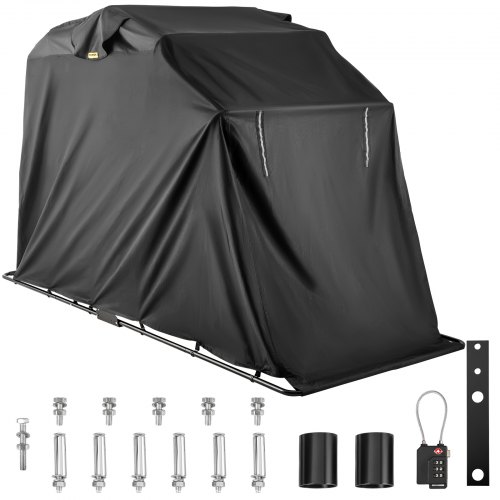 Heavy Duty Motorcycle Shelter Shed Cover Opslag Garage Tent met TSA-codeslot en draagtas