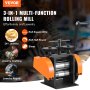 VEVOR Rolling Mill, 1.77"/45 mm Jewelry Rolling Mill Machine, 1: 2.4 Gear Ratio, 3-in-1 Multi-function Rolling Mill, 0-6 mm Press Thickness for Metal Jewelry Making Sheet Square Wire Semicircle