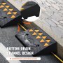 VEVOR 2x drempeloprijplaat, massief rubber, deurdrempeloprijplaat, max. draagvermogen tot 15 ton, oprijplaat, 48,3 x 33 x 12,7 cm, rolstoeloprijplaat, oprijplaat, rubberen oprijplaat, ideaal voor oneffenheden en stoepranden