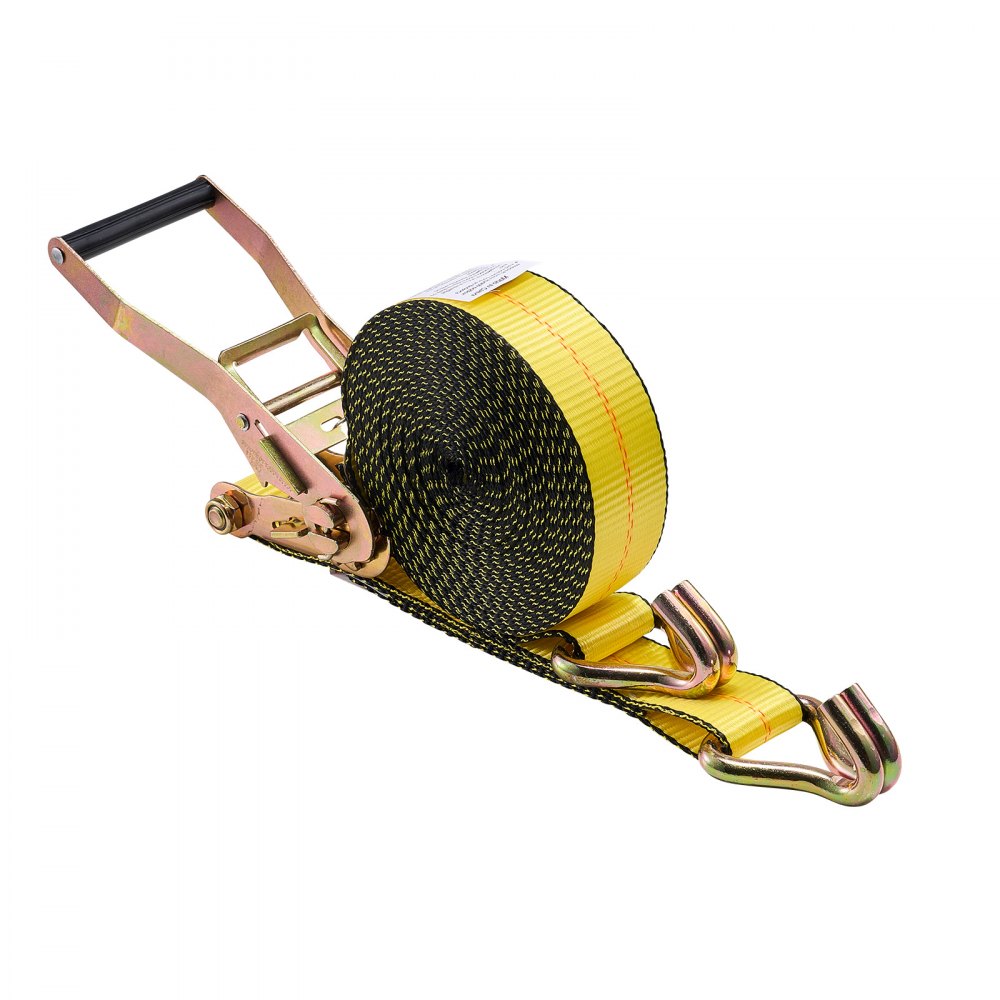 VEVOR spanbanden, 50,8 x 9144 mm, zware spanbanden met dubbele J-haken, breeksterkte 4536 kg, ratelmechanisme voor verhuizingen, aanhangers, motoren, kajaks, autodaken, verpakking van 10 stuks