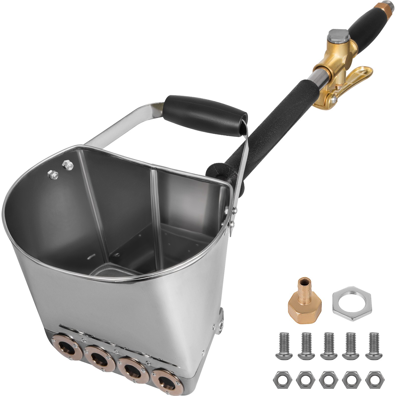 Mophorn 4 Jet Cement Mortar Spray Gun, Stucco Sprayer 4 Jet Hopper Plaster Concrete Cement Sprayer Gun Spraying, Stucco Spray Gun Exquisite Handles, Concrete Ceiling Spray Gun