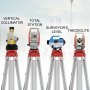 VEVOR Laser Measuring Devices 5M Length Staff & 1.65 m Aluminum Tripod Rotary Laser