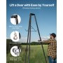 VEVOR Tripod Deer Hoist, 500 lbs Load Capacity, Hunting Game Hoist Winch Lift with Gambrel & Manual Winch, Hunting Game Skinning and Cleaning Accessory for Cleaning, Skinning, and Moving, Black