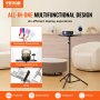 VEVOR Projector Stand Laptop Stand Tripod Adjustable Height from 26.97 to 63 in