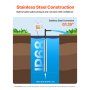 VEVOR Deep Well Submersible Pump, 550W Output Power, 230V, 100 L/min Flow 174 ft Head, with 65.62 ft Cord External Control Box, Stainless Steel Water Pump, for Industrial Irrigation and Home Use, IP68