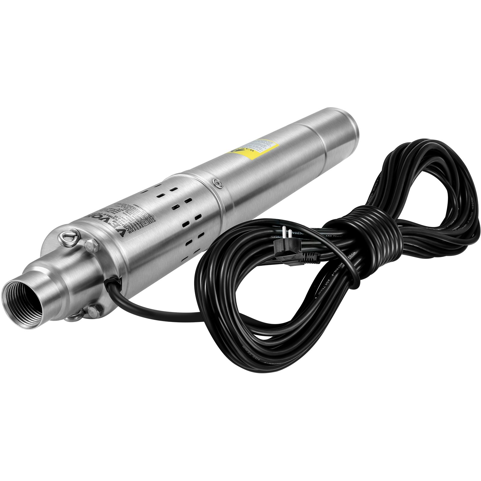 VEVOR 3" dieptebronpomp 550W Bronpomp Max. debiet 35 l/min Dompelpomp Max. opvoerhoogte 108 m Dompelwaterpomp Zandbestendig <5% Max. toerental 2850 tpm Ideaal voor zoetwatervoorziening en irrigatie