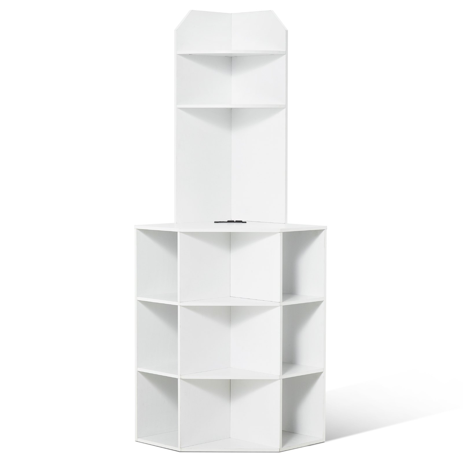 VEVOR Hoekkast met 6 planken, Multifunctionele kast (1626 mm hoog) met USB-poorten en stopcontacten en verstelbare planken, Keukenkast voor Woonkamer Wasruimte