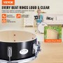 VEVOR kids drum set with poplar drum shell for superior resonance, easy maintenance, and portability.