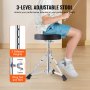 VEVOR kids drum set adjustable stool in use by a child, demonstrating 3 height levels and easy adjustments.