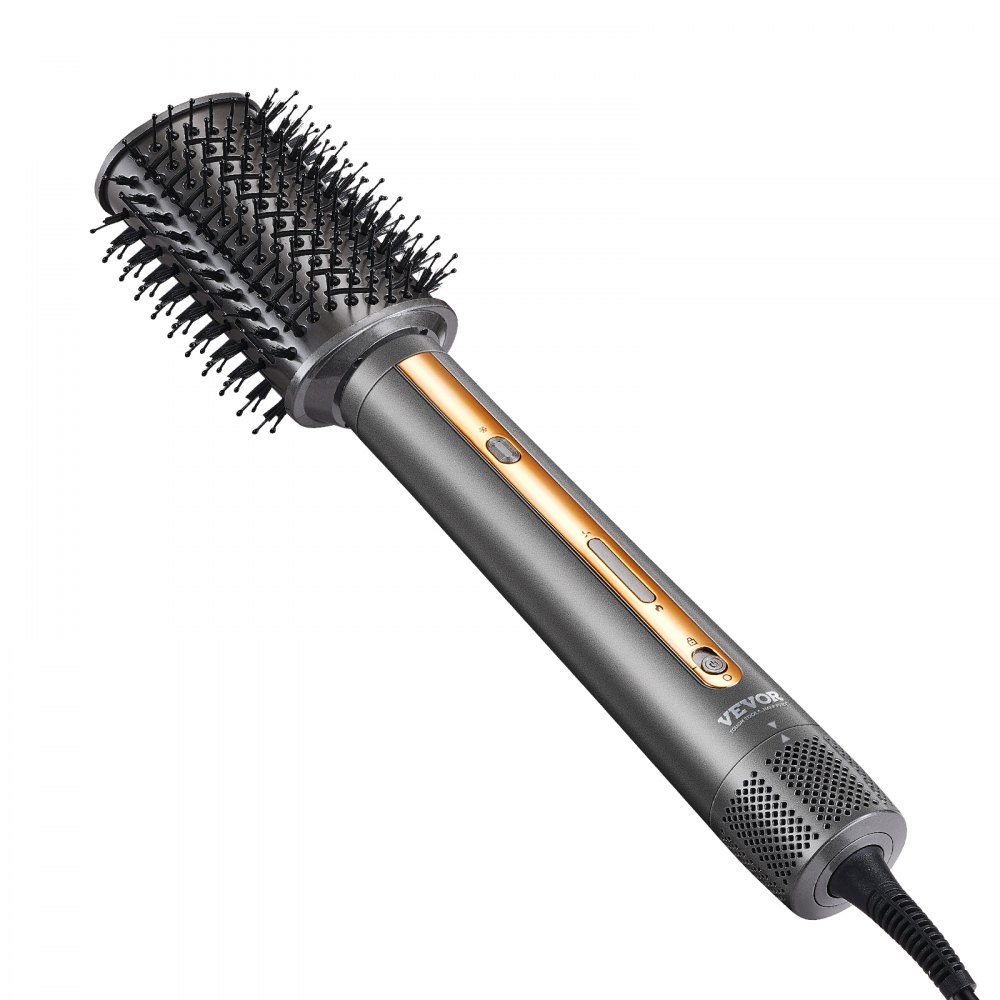 VEVOR Hair Air Styler and Dryer Brush, 4-in-1 Multi Hair Styler, 110,000 RPM High-Speed Ionic Hot Air Styler with 3 Brushes & 1 Nozzle, 4 Temp & 3-Speed Blow Dryer Brush for Curling Styling Volumizing