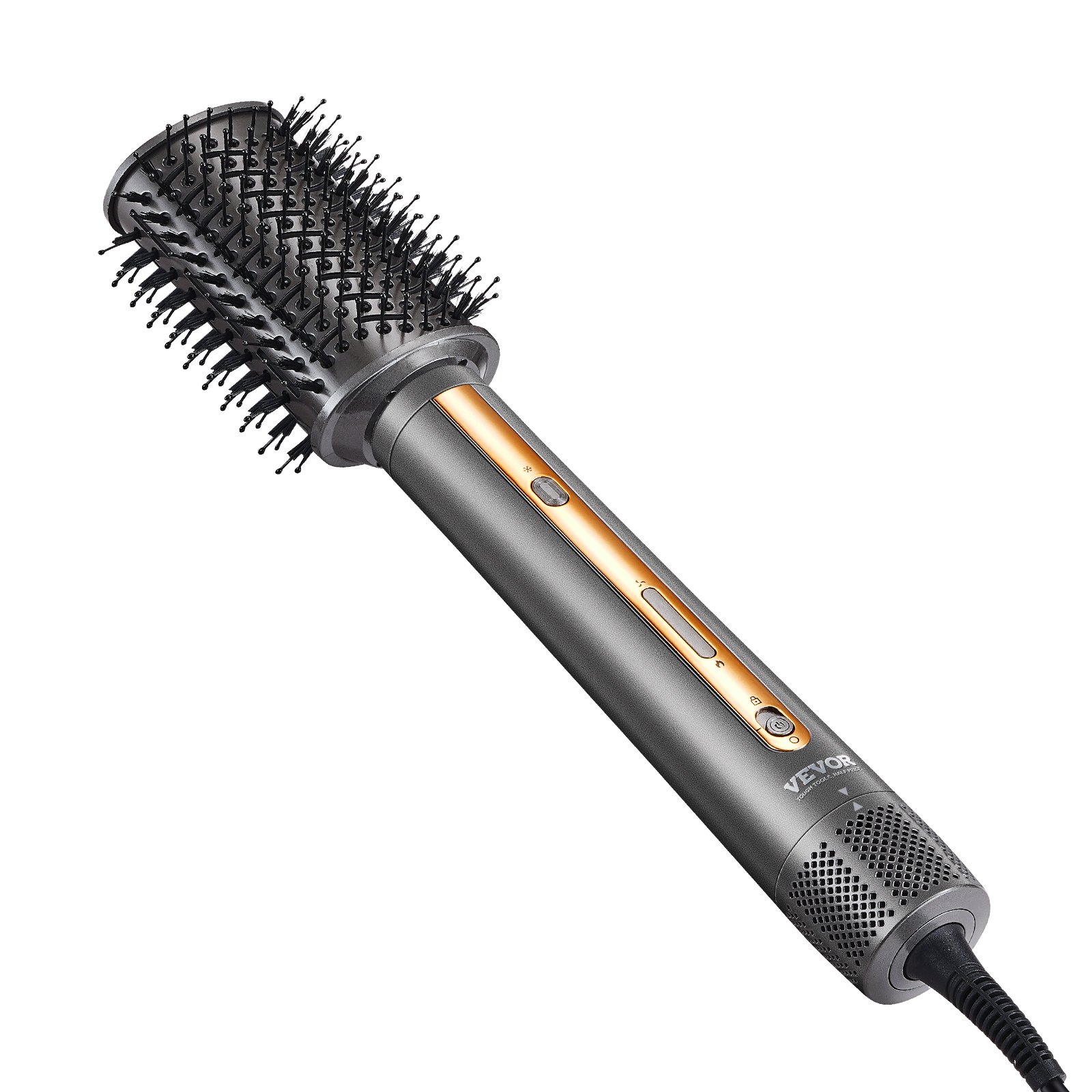VEVOR Hair Air Styler and Dryer Brush, 4-in-1 Multi Hair Styler, 110,000 RPM High-Speed Ionic Hot Air Styler with 3 Brushes & 1 Nozzle, 4 Temp & 3-Speed Blow Dryer Brush for Curling Styling Volumizing
