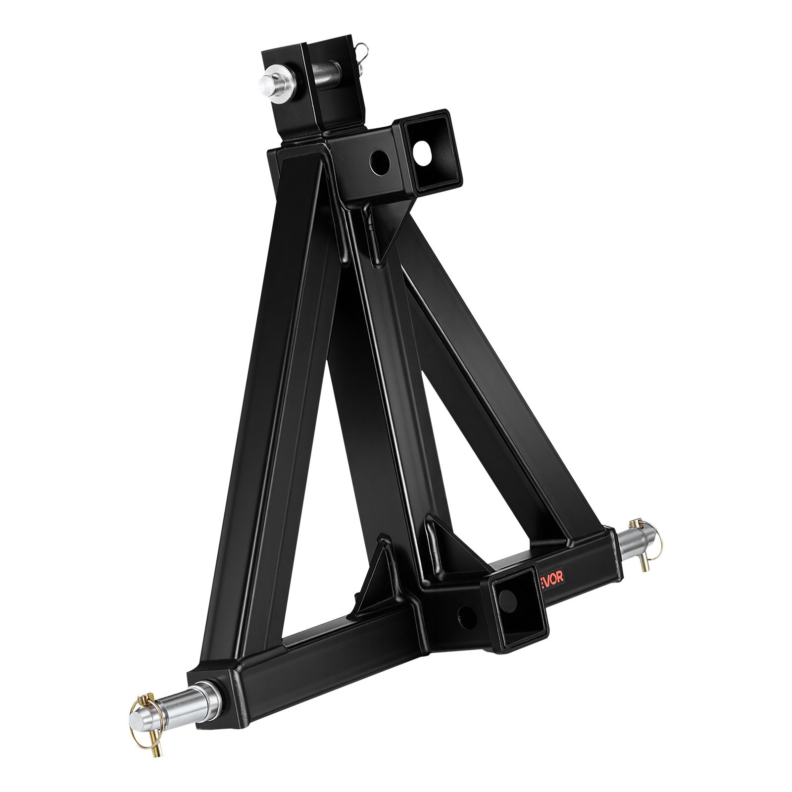 VEVOR driepuntsophanging met 2-inch montage, snelkoppeling, adapter voor tractordissel, compatibel met tractoren van categorie 1, geschikt voor diverse compacte tractoren, zwart