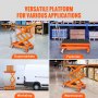 VEVOR scissor lift table hydraulic 350 kg load capacity lifting table trolley 350-1530 mm lifting range lifting table workshop 905 x 510 mm platform scissor lift truck double scissors for factories warehouses supermarkets