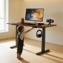 VEVOR Standing Desk Frame Dual Motor, Electric Adjustable 100-180 cm Extension Length, 3 Memory Height Settings Stand Up Table Legs, Sit to Stand Desk Leg Riser for Office Home Base Worksation, Black