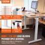 VEVOR Desk Frame, Adjustable 70-117cm Height and 95-158cm Length, Electric Table Frame for Computer Desks, Ergonomic DIY Workstation Base for Office Home (White Frame Only)