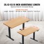 VEVOR Desk Frame, Adjustable Height 70-117cm and Length 90-135cm, Electric Table Frame, Ergonomic DIY Workstation Base for Home and Office (Black Frame Only)