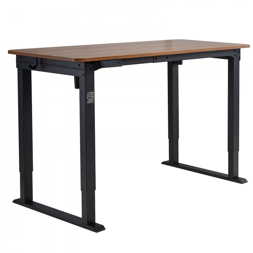 VEVOR in hoogte verstelbaar bureauframe, elektrisch bureauframe tot 125 kg, 4 poten, 2 standen met 2 motoren, geheugenfunctie, hoogteweergave, botsingsbeveiliging, bureauonderstel voor kantoor, zwart