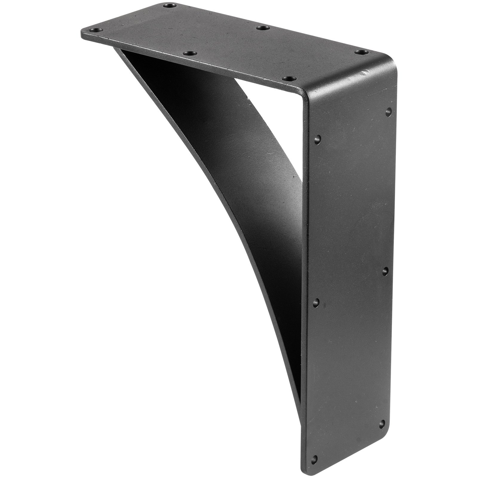 VEVOR Zware Bevestigingsbeugel 10 x 12 x 2,5 inch, Wandmontage Hoekbeugel staal, Zwaar Uitgevoerde Plankbeugels Laadvermogen 204 kg 450 lbs, Plankdrager Mat Zwart, Tuin Drijvende Planken Zwart 2 ST