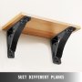 Vevor Plankbeugel Zwart 10,2x12,7x3,8cm Gusseted Corner Angle Bracket 2 Stuks