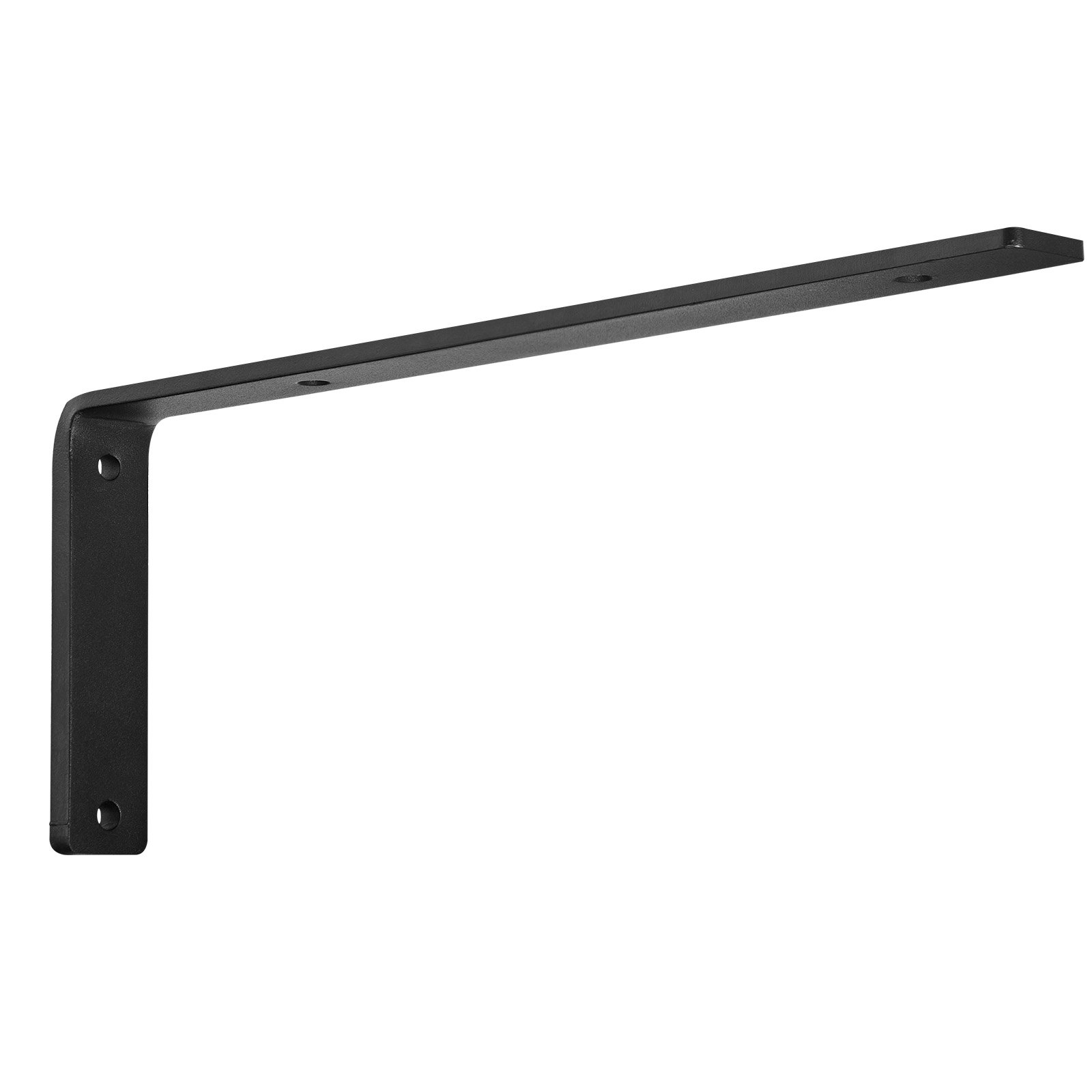 VEVOR Plankdragers, 410 x 155 x 35 mm, 4-pack, robuuste zwevende plankdragers, plankdragers, 10 mm dikke matzwarte L-vormige plankdrager, stalen plankdrager met een draagvermogen van 72,6 kg