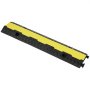 VEVOR set van 5 2-kanaals kabelbescherming oprijplaat kabelbrug rubber + PVC slangbrug 98 x 24 x 4,5 cm overloopbeveiliging 5443 kg (per as) draagvermogen kabeloprit antislip uitvoering ideaal voor parkeerplaatsen