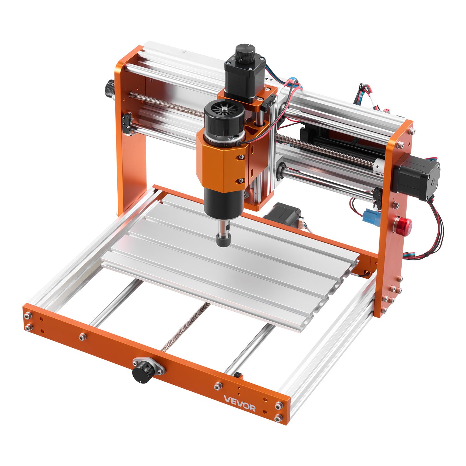 VEVOR CNC-freesmachine, 500W spindel, 3-assige graveermachine, werkgebied 300x180x80 mm, offline besturing, eindschakelaars, noodstop, voor het graveren en snijden van hout, acryl en kunststof.