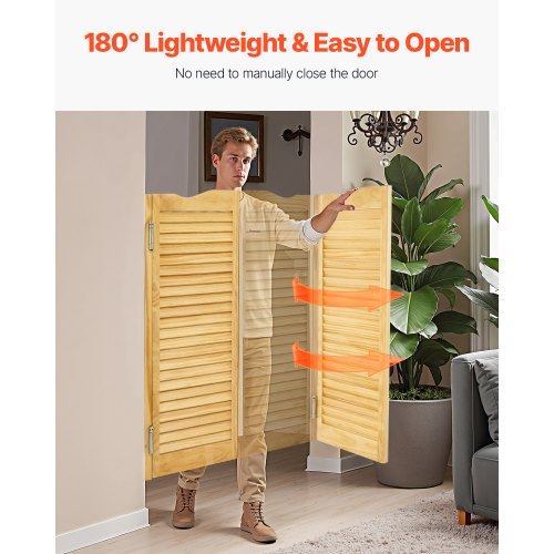 VEVOR Saloondeur, 805x28x900 Mm, Dubbele Draaideur Met Scharnieren En Beslag Eenvoudig Te Installeren Gebogen Binnendraaideuren Voor Cafes Gangen Keukens Bars Pubs En Entrees Wit