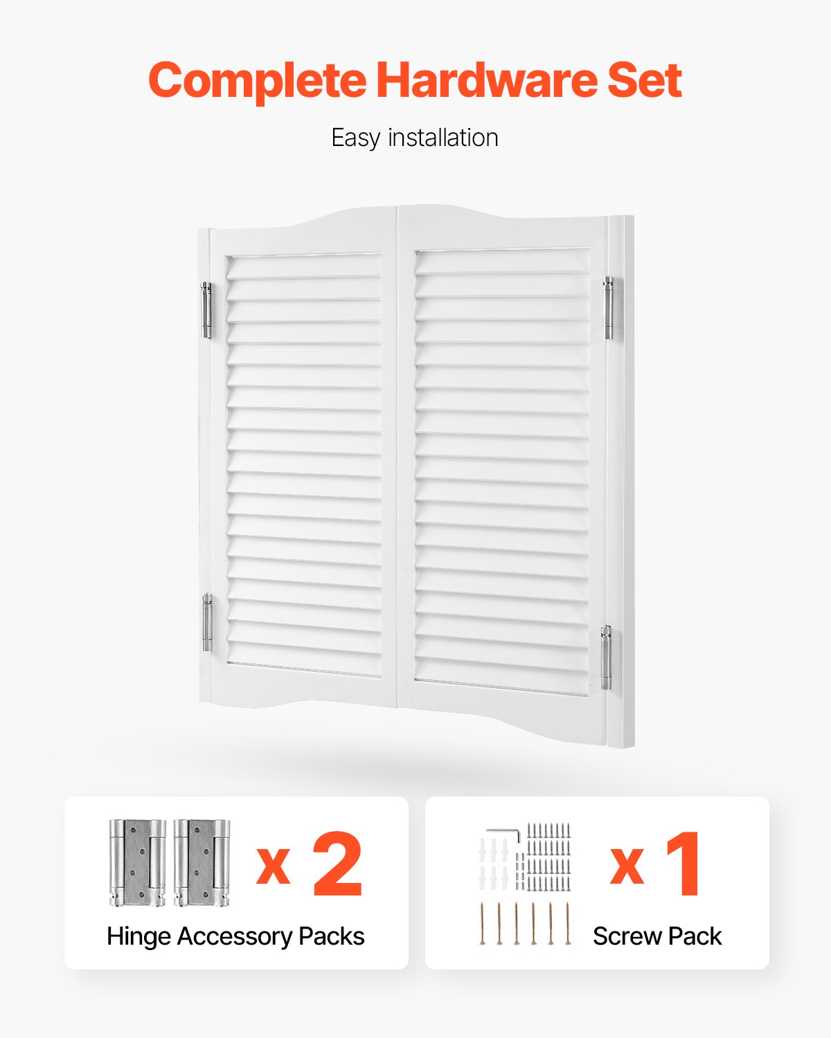 VEVOR Saloondeur 900x28x900 mm, draaideur met scharnieren en beslag, eenvoudig te installeren, gebogen binnendeuren voor cafés, gangen, keukens, bars, pubs en entrees, wit