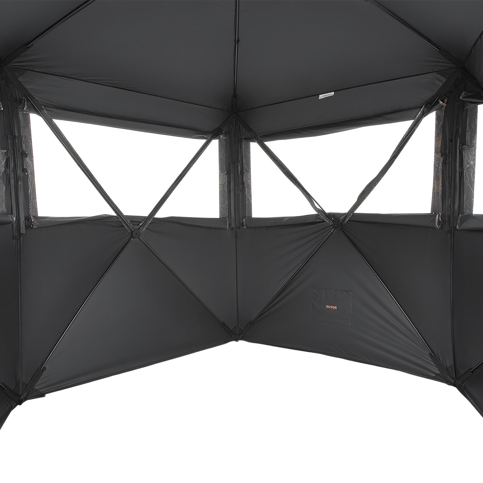 VEVOR Hunting Blind, 6-7 Person Ground Blinds with Carrying Bag, Portable Camouflage Tent, Reinforced Durable Concealed Shelter with Silent Zipper Door and Window, for Turkey and Deer