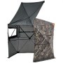 VEVOR Hunting Blind, 6-7 Person, 288 Degree 5 Side See-Through Ground Blinds with Carrying Bag, Portable Camouflage Tent, Durable Concealed Shelter with Silent Zipper Door and Window, for Turkey Deer
