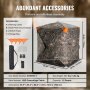 VEVOR hunting blind with accessories: 4 warning cloths, 8 stakes, 4 ropes, 1 bag. durable camo fabric.